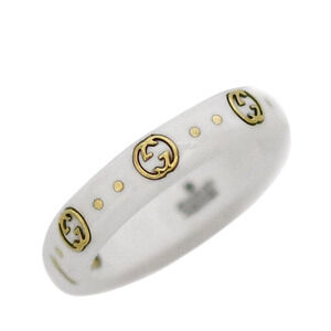 Gucci Icon Ring F22977 White Yellow Gold